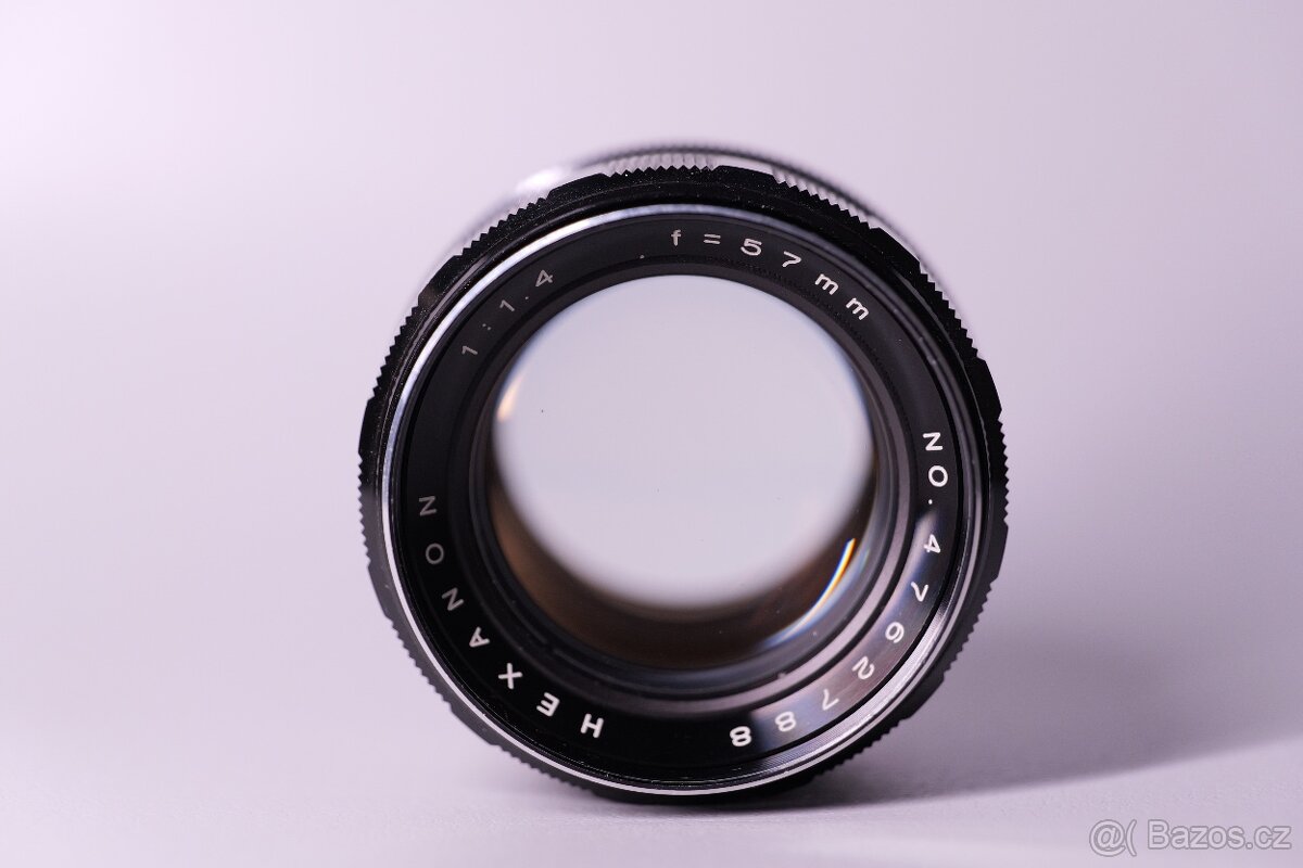 PRODÁNO Objektiv Konica Hexanon 57mm f1.4 (K/AR)