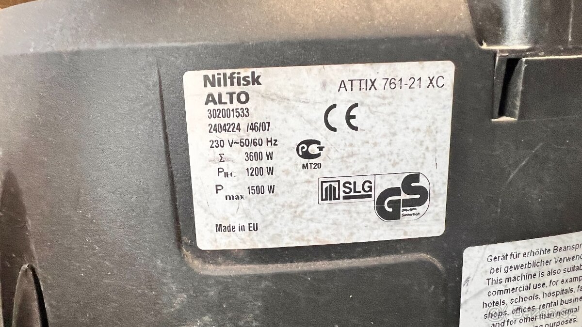 profesionální vysavač Nilfisk Alto 761-21XC