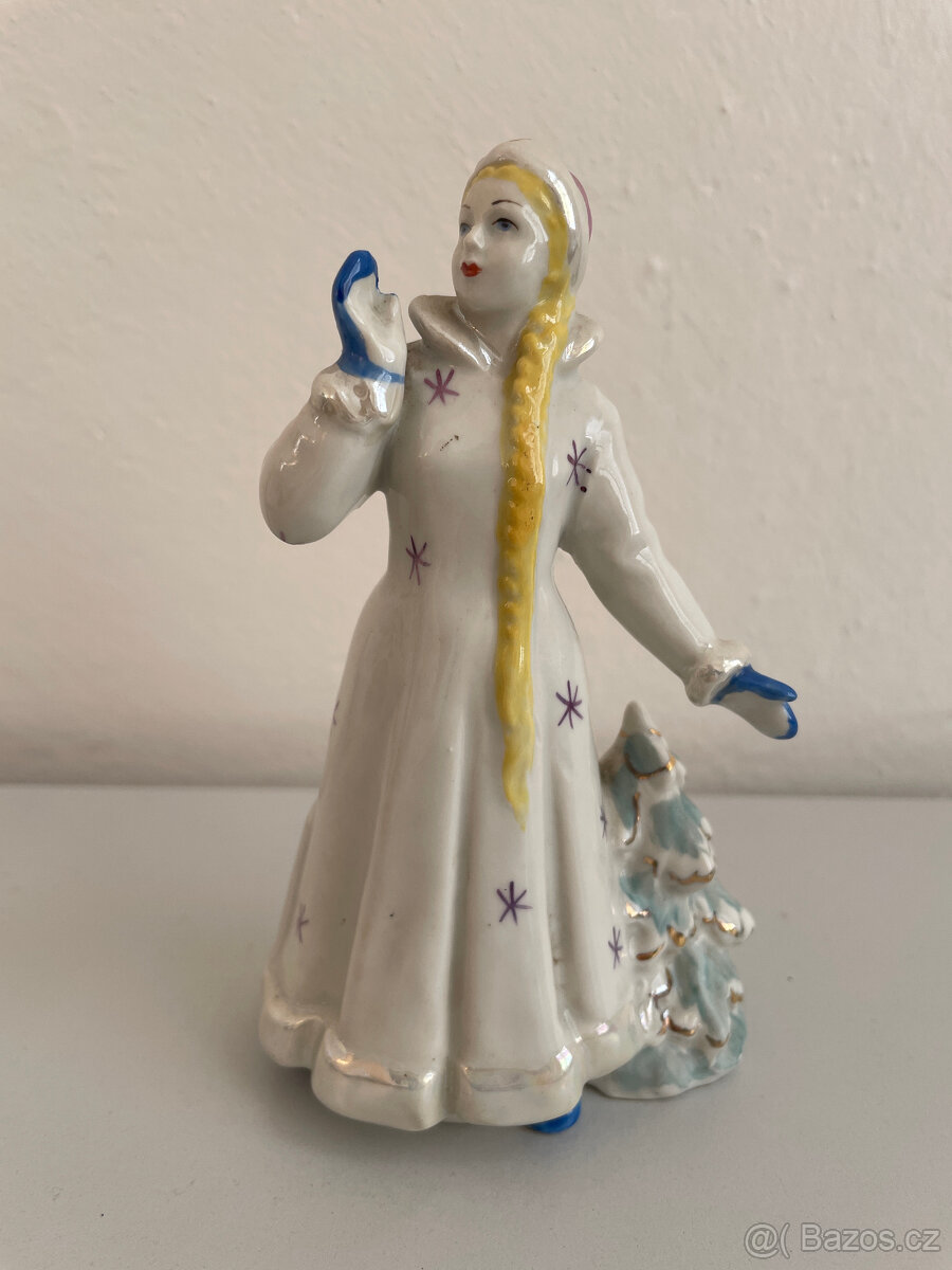 Porcelánová soška Sněhurka - SSSR - zn. Dulevo