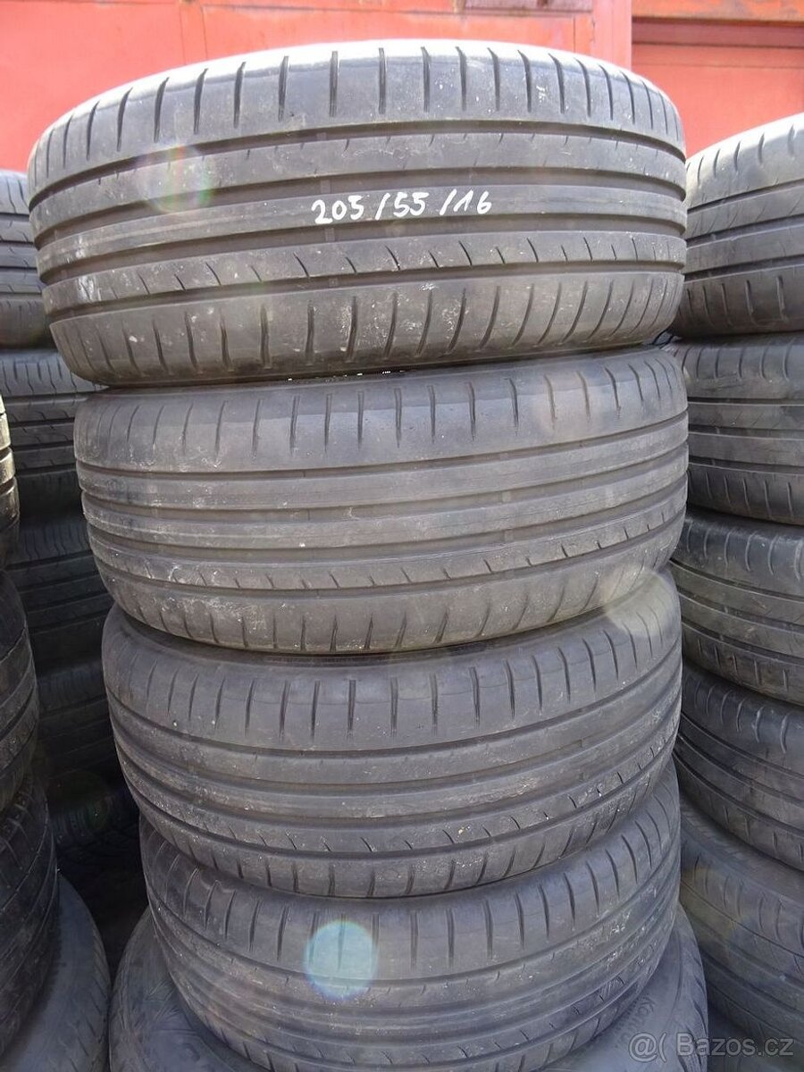 Letní pneu Dunlop Sport, 205/55/16, 4 ks, 5-6 mm