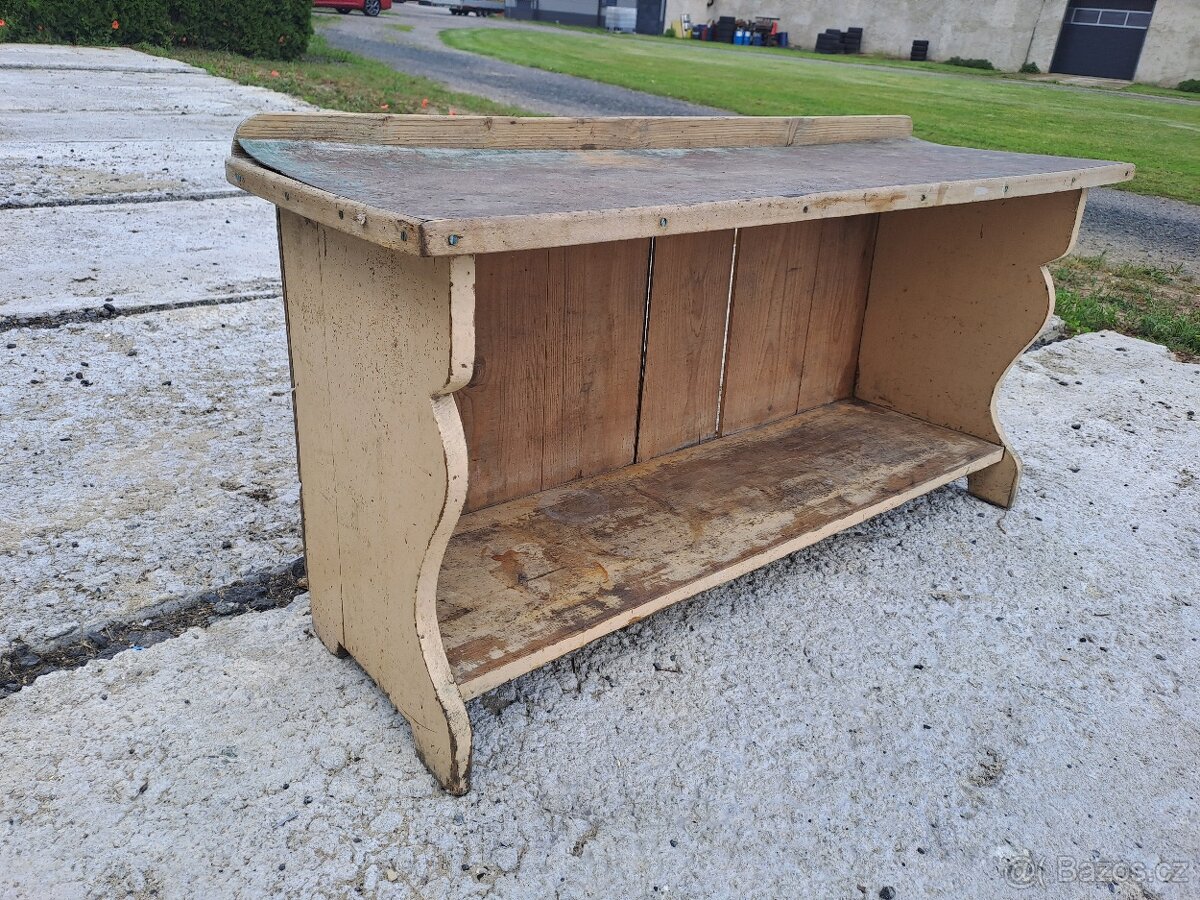 lavička - botník na chalupu