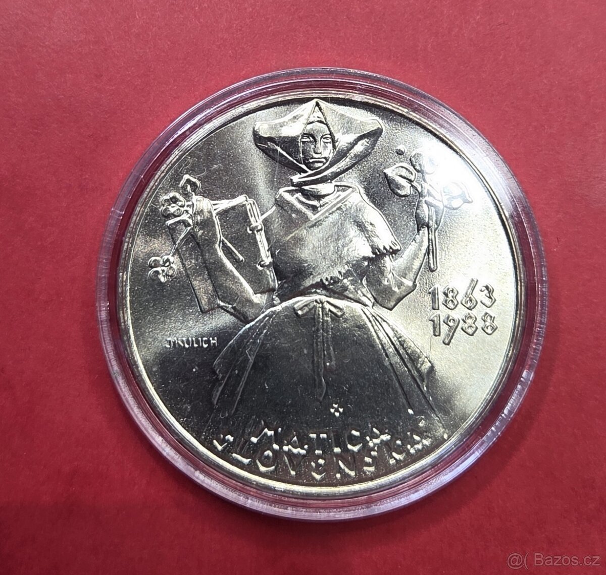 Stříbrná mince 500 Kčs 1988 Matica Slovenská