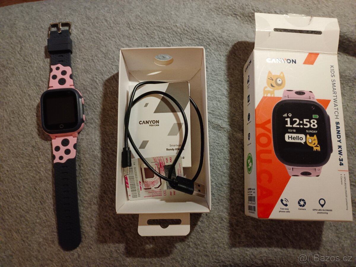 dětské chytré hodinky CANYON