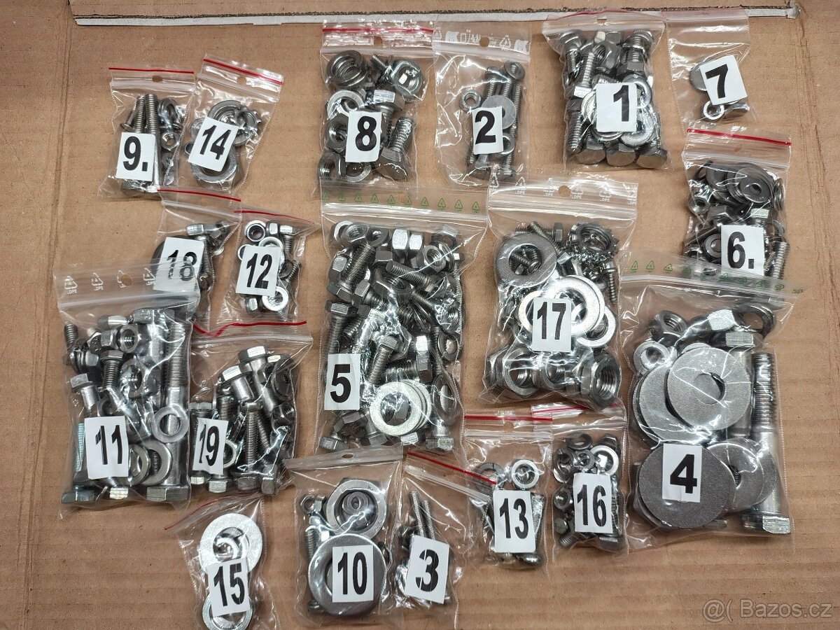 Sada šroubů Jawa 350/634 nerez