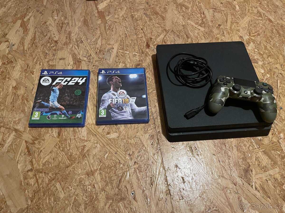 PS4 500gb + EAFC 24 a FIFA 18 zdarma