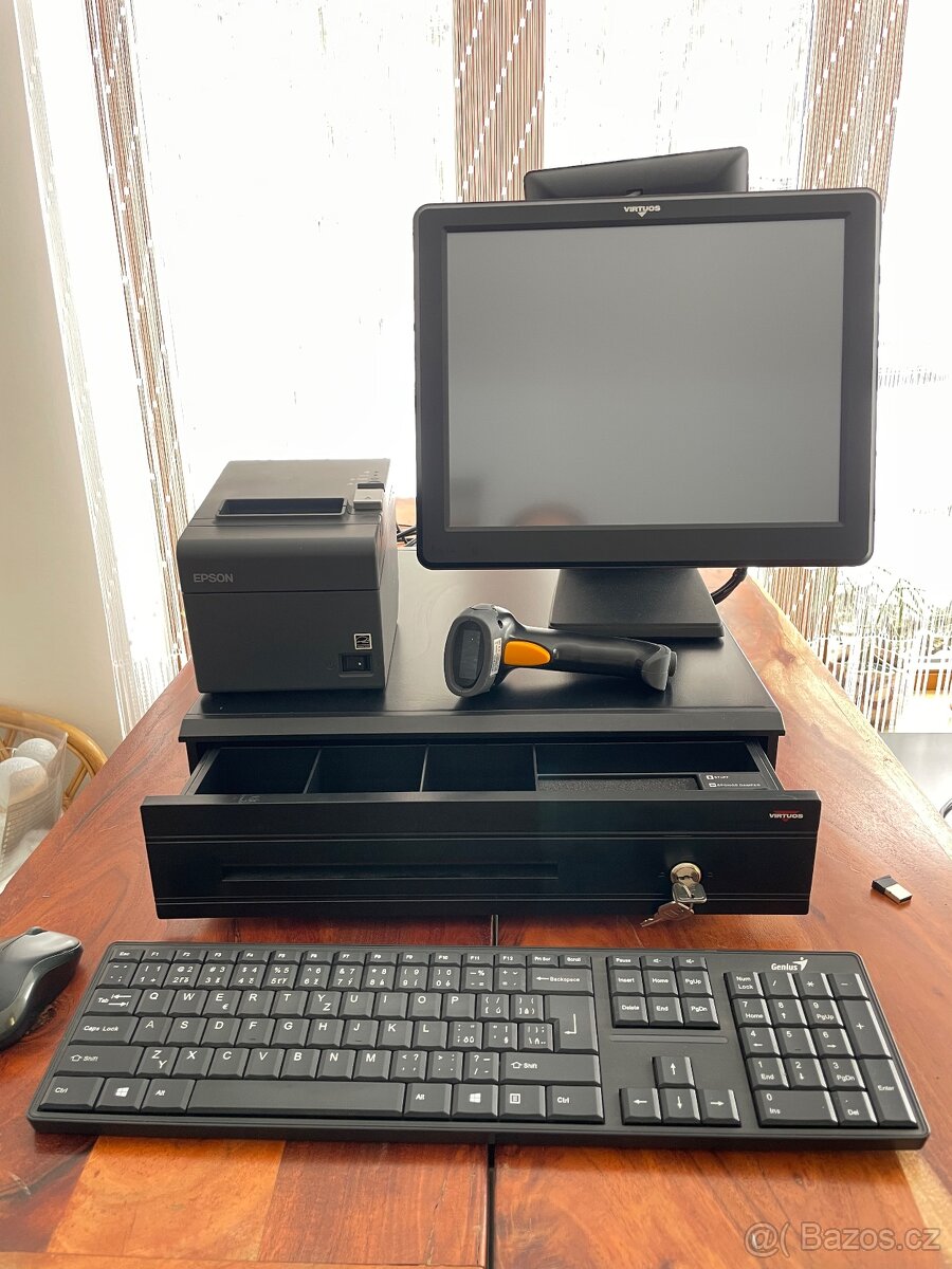Dotyková pokladna VIRTUOS AerPOS PP-9635 s příslušenstvím -