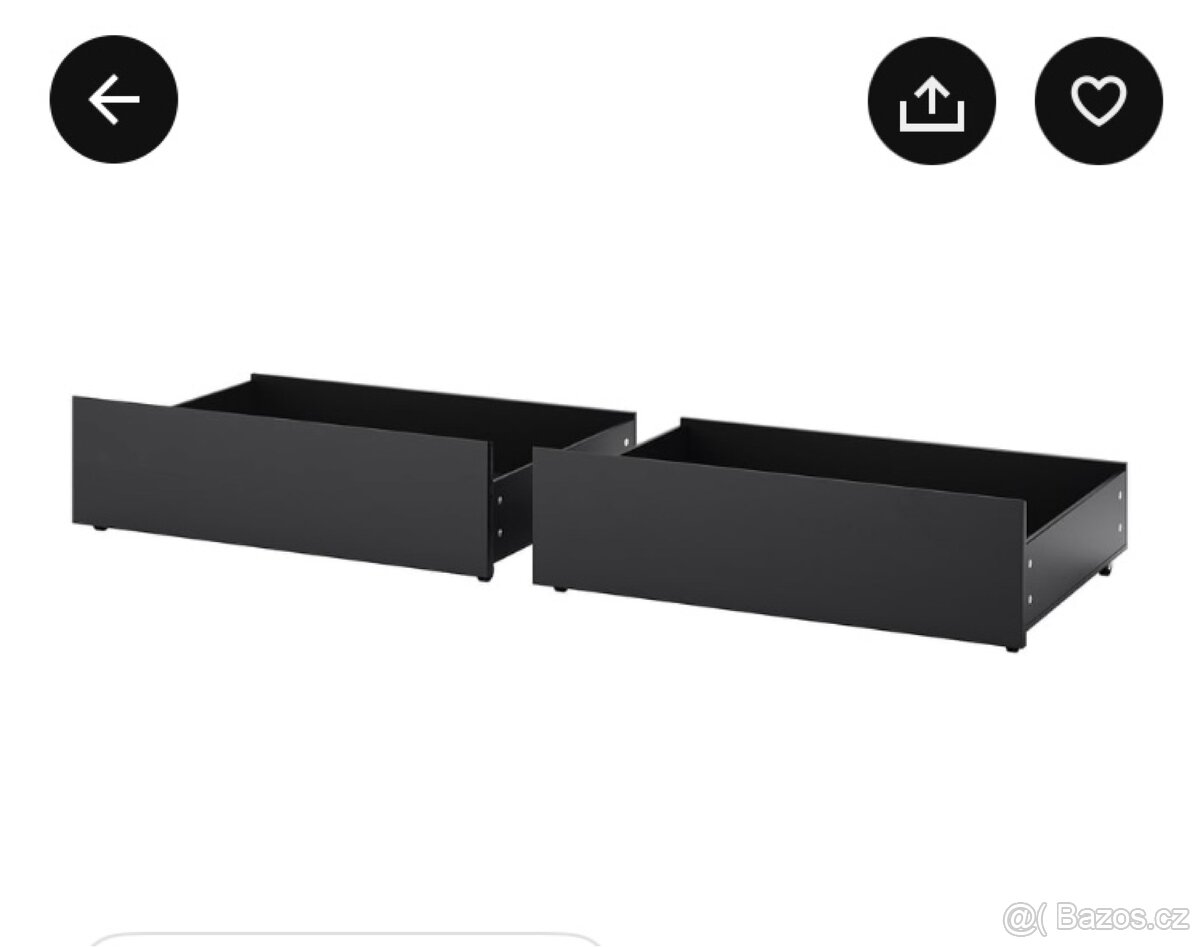 Šuplíky pod postel 2x Malm