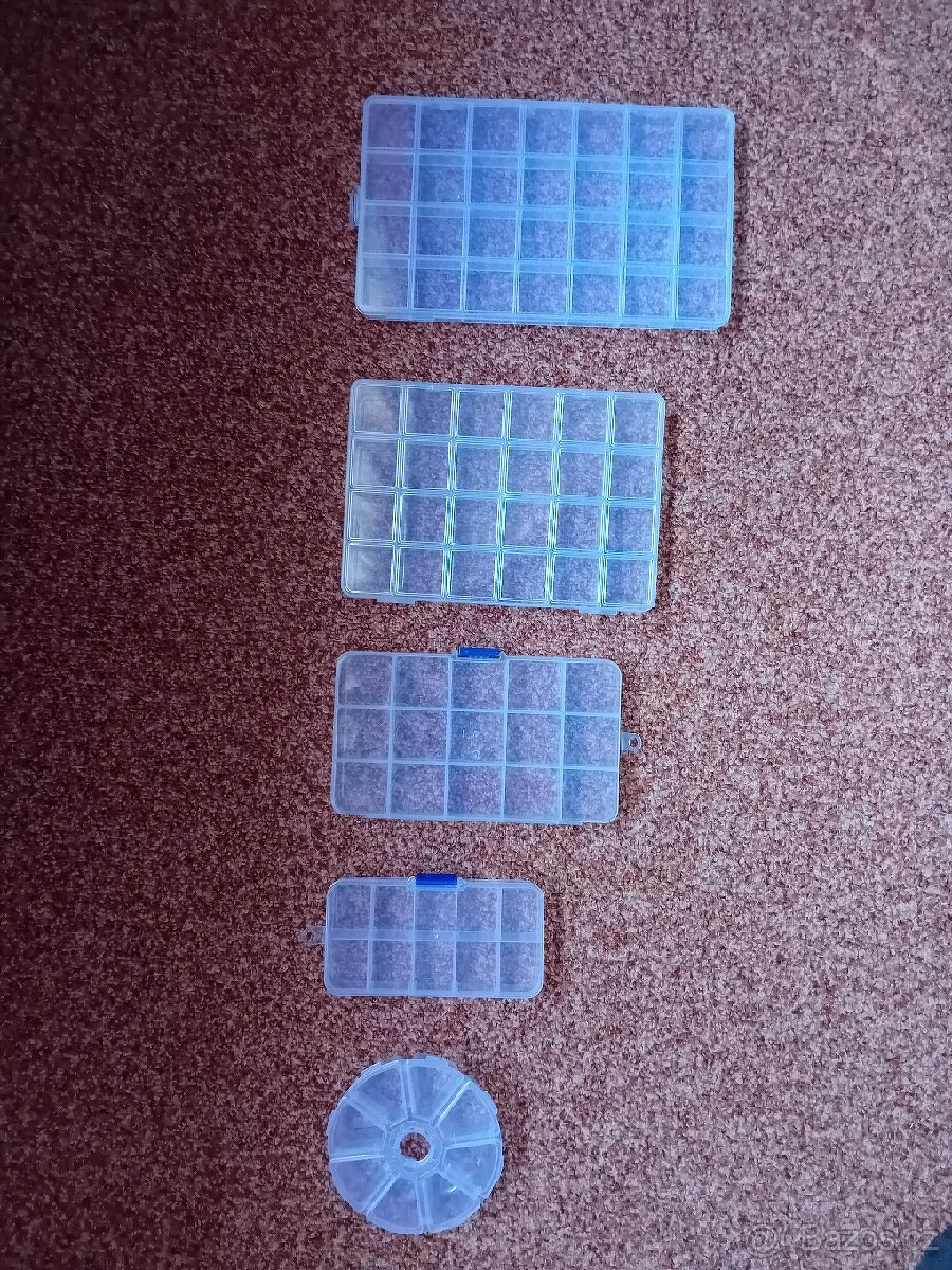 Organizéry, boxy na drobnosti 5 druhů, nové