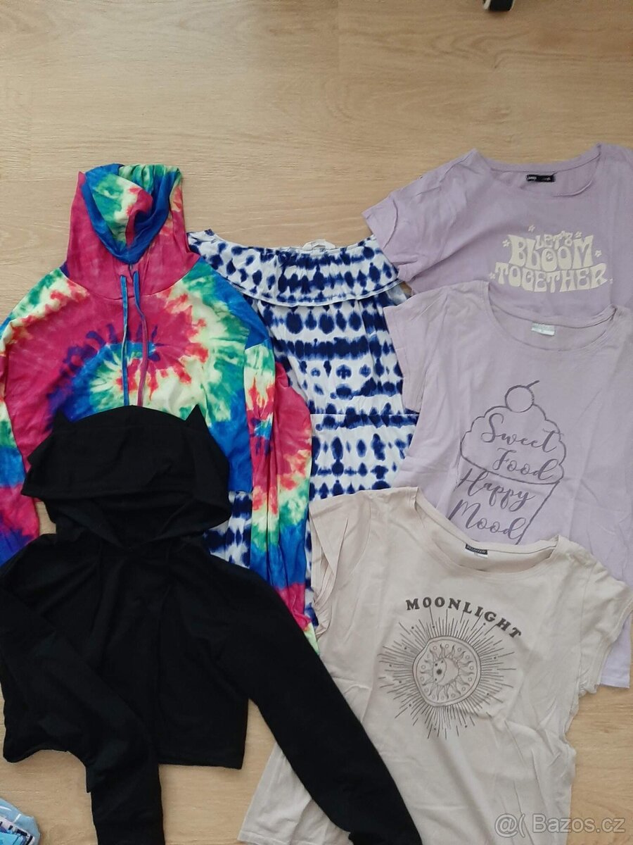 HEZKY MIX SET- 3x tricko, 2x crop mikina, 1x saty- 11-14let