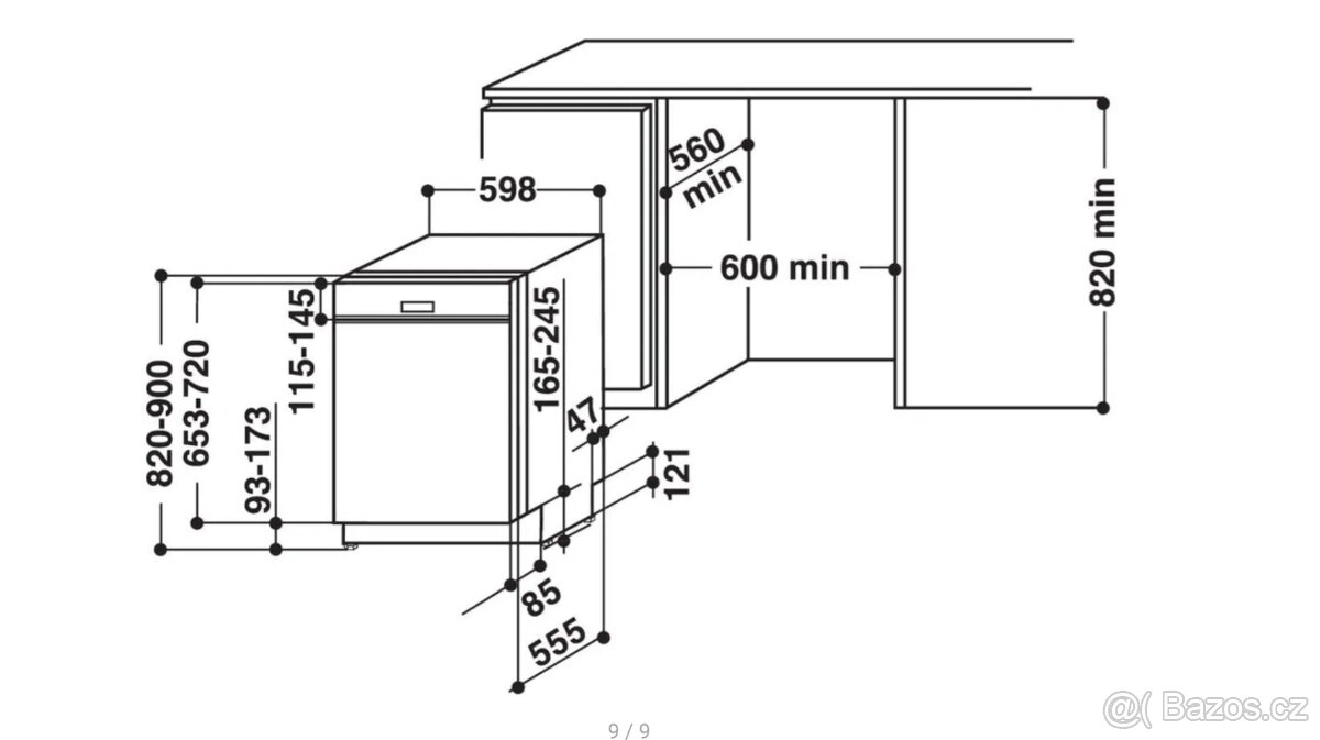Myčka Whirlpool WBC 3C34 PF X