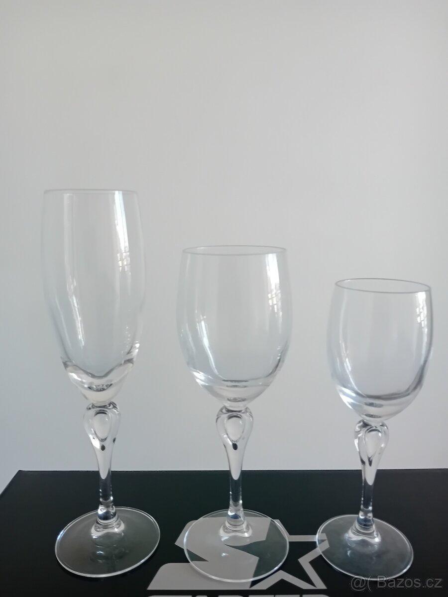 Set 3 kříšťálových sklenic