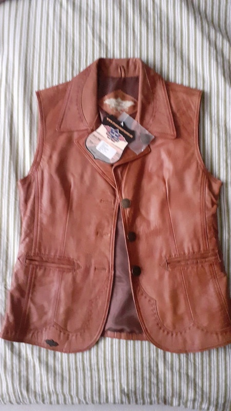 Westernová kožená vesta Stars and Stripes, nová