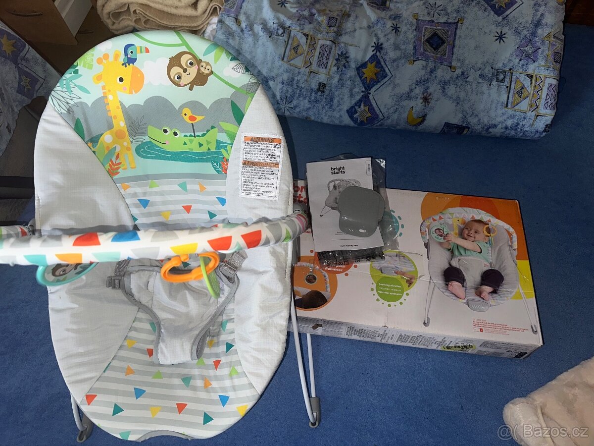 BRIGHT STARTS Lehátko vibrující Safari Fun™ 0m+ do 9 kg