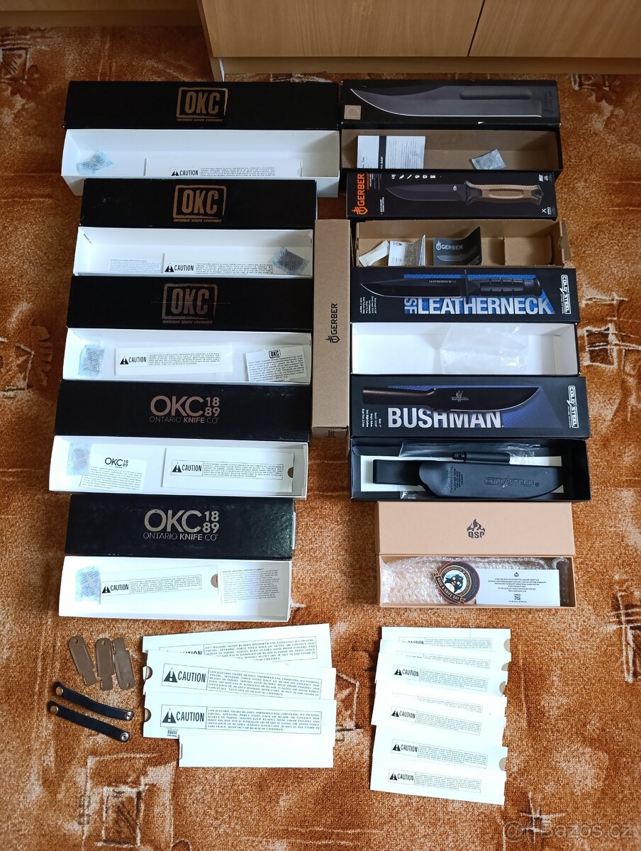 KRABICE OD NOŽŮ, DOPLŇKY, POUZDRO ATD.