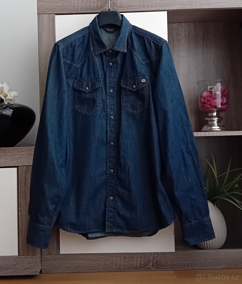 Diesel pánská denimová košile vel. M/L bavlna nová