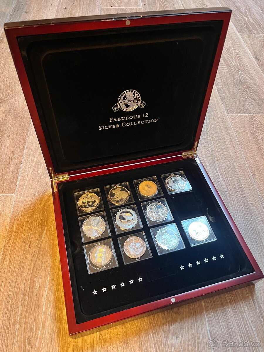 Kolekce stříbrných mincí Fabulous 12 rok 2009 vč. etue
