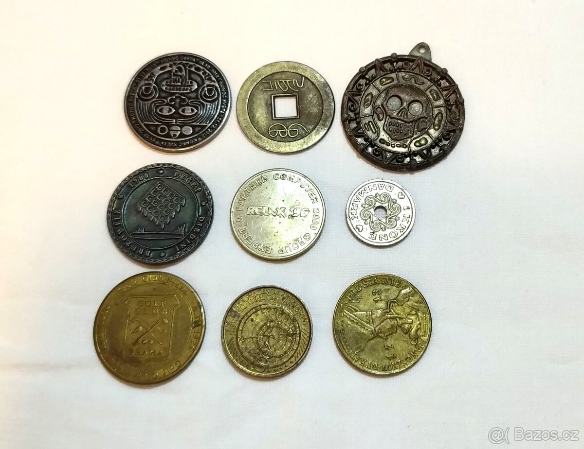 Různé pamětní mince mince, medaile.
