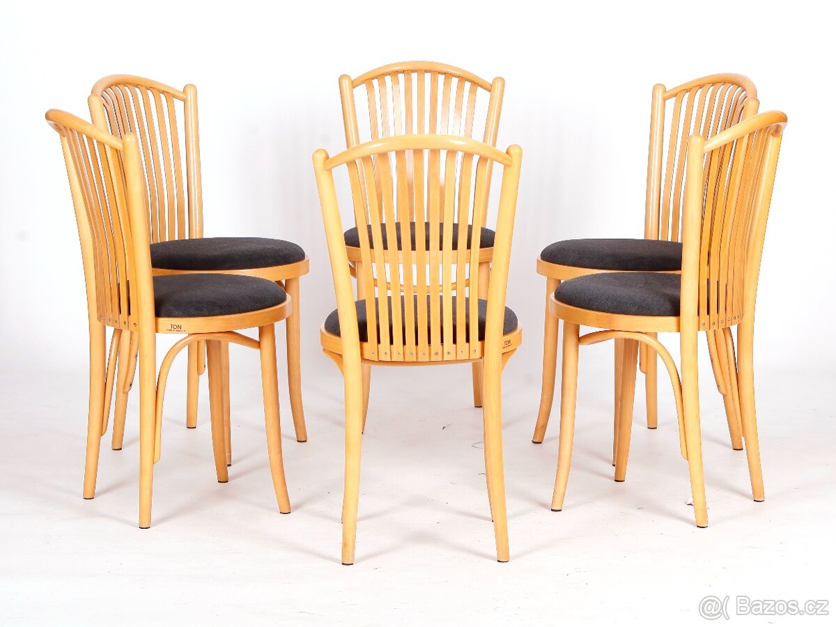 Jídelní židle TON, 6x přečalouněné židle
