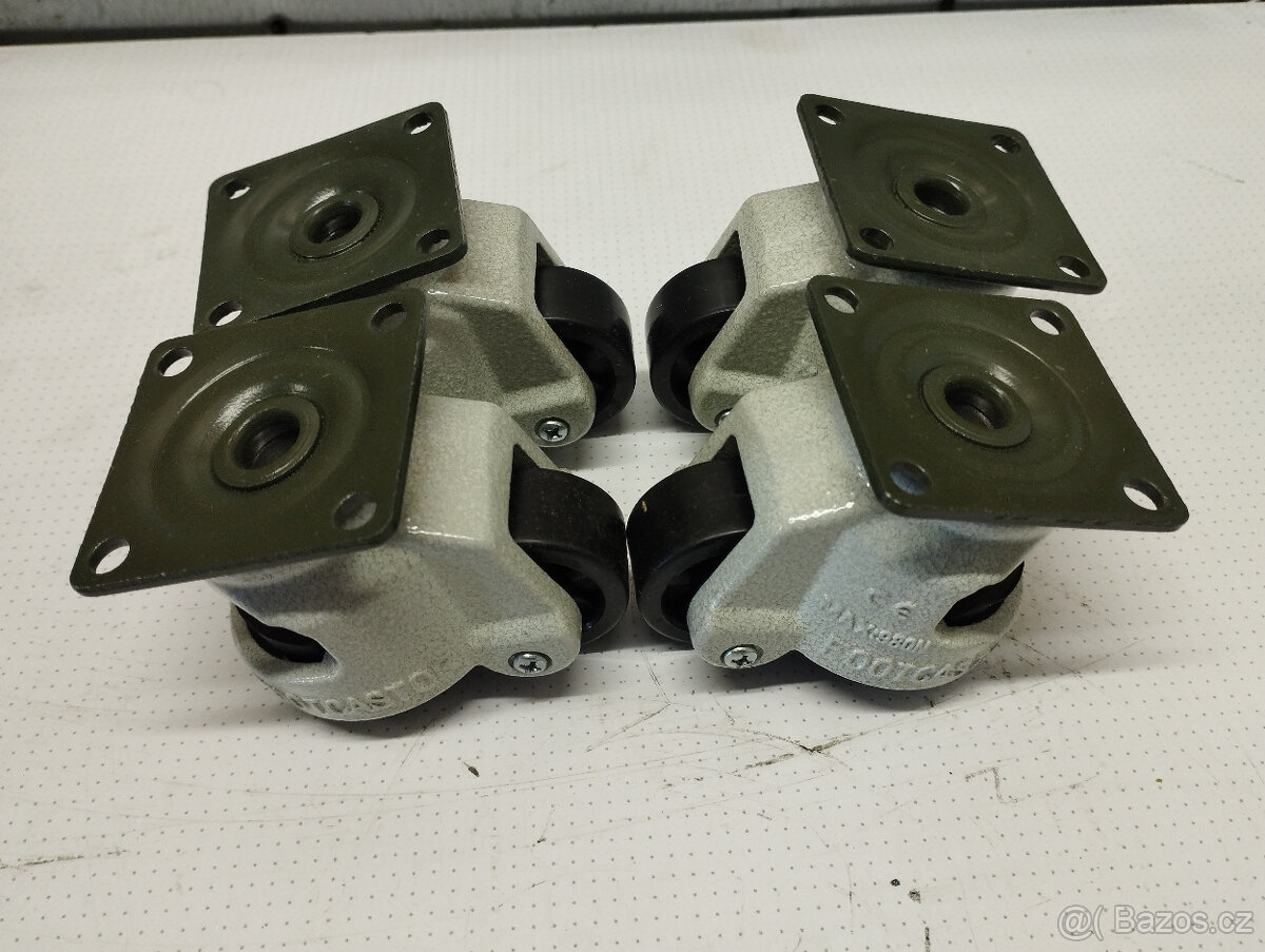 Nová zátěžová otočná kolečka s nivelací - sada 4ks