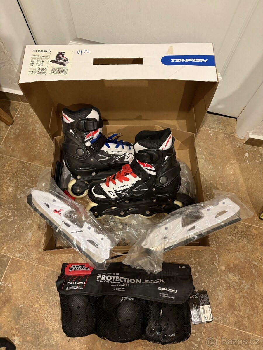 Dětské rostoucí brusle kombi In-line/ lední