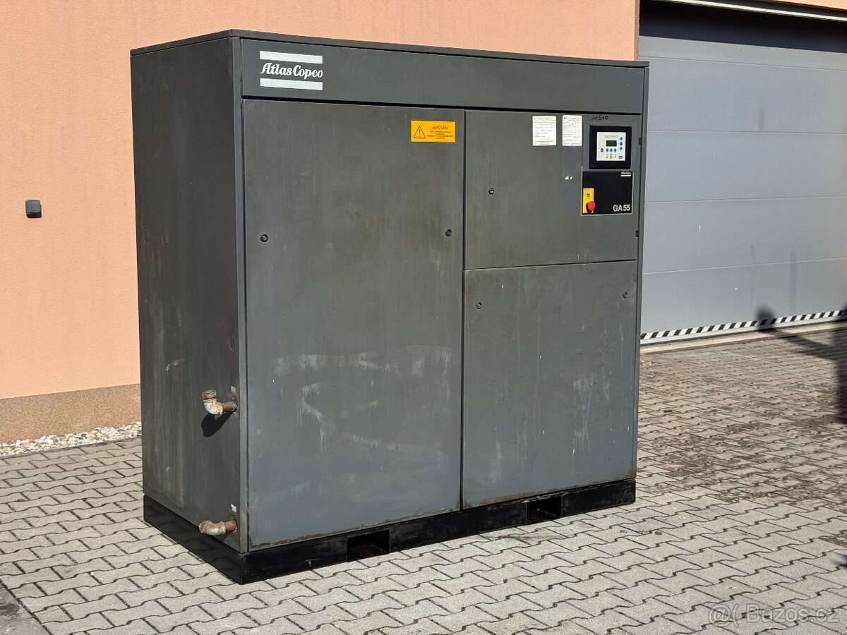 Šroubový kompresor Atlas Copco GA55 - 10 bar - elektrický