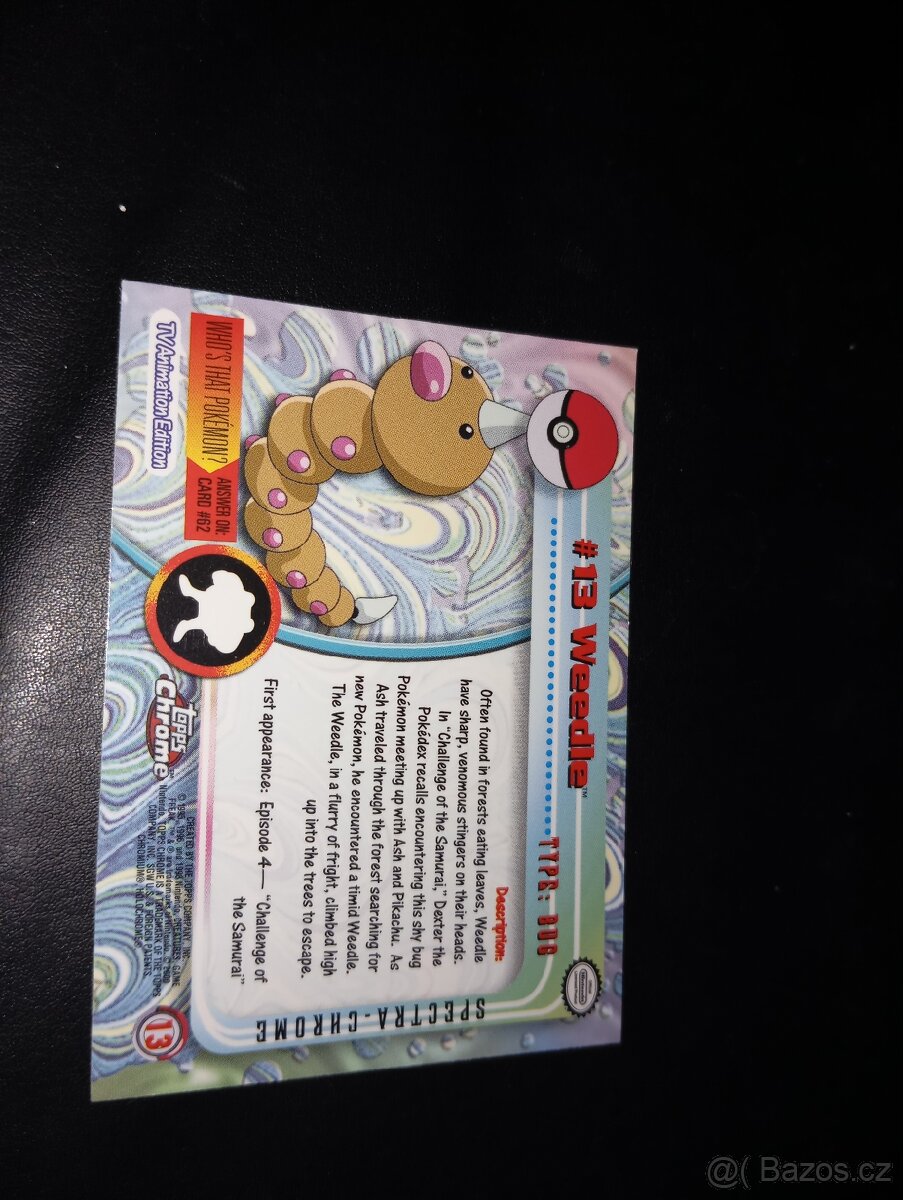 PRODÁM - Pokémon karta Weedle #13 Topps Chrome