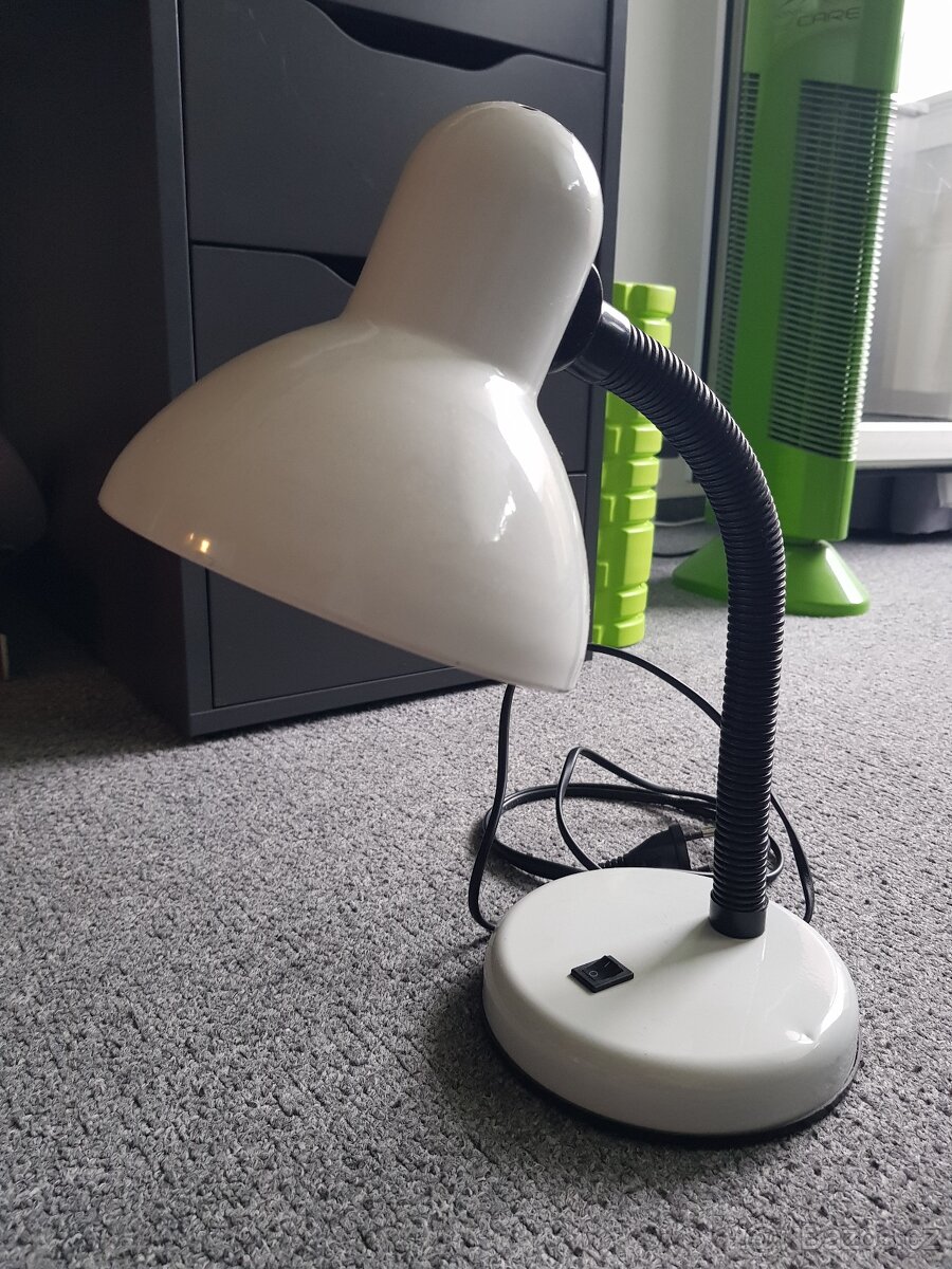 Stolní lampa Retro bílá
