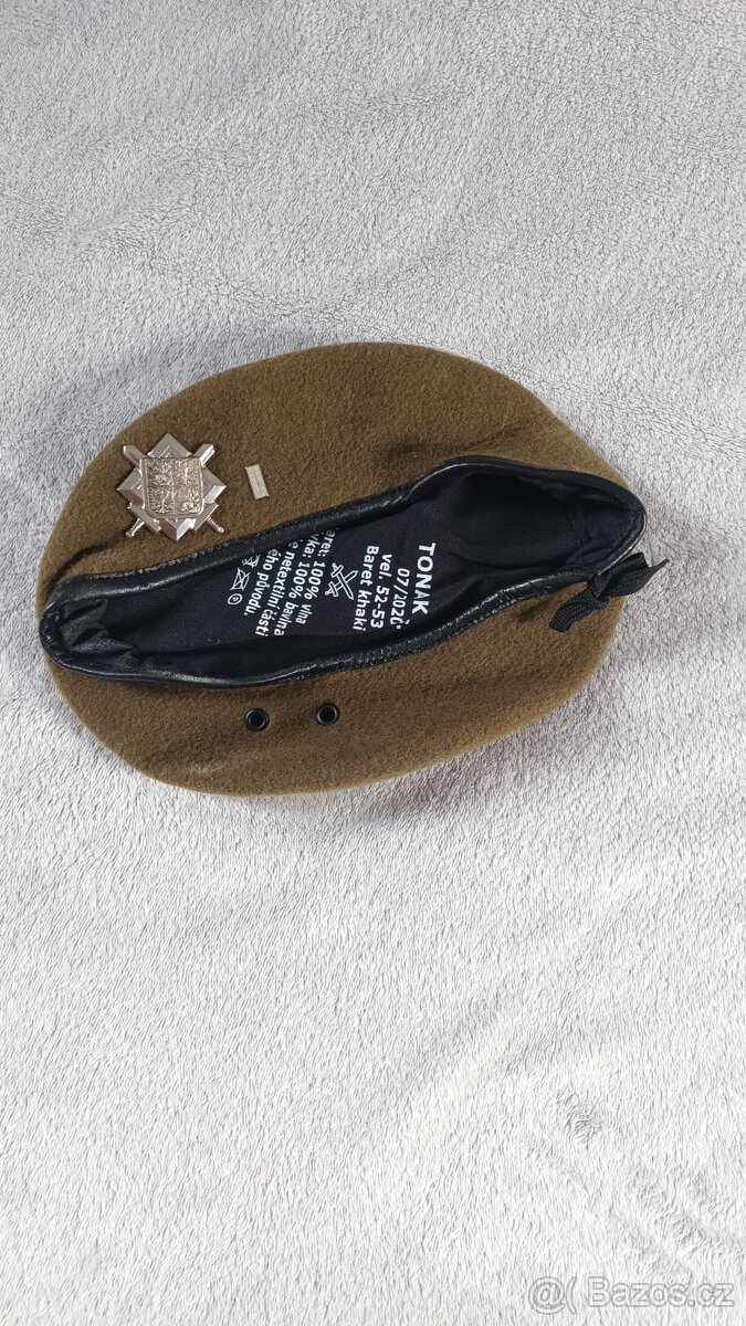 Baret khaki AČR vel. 52 - 53