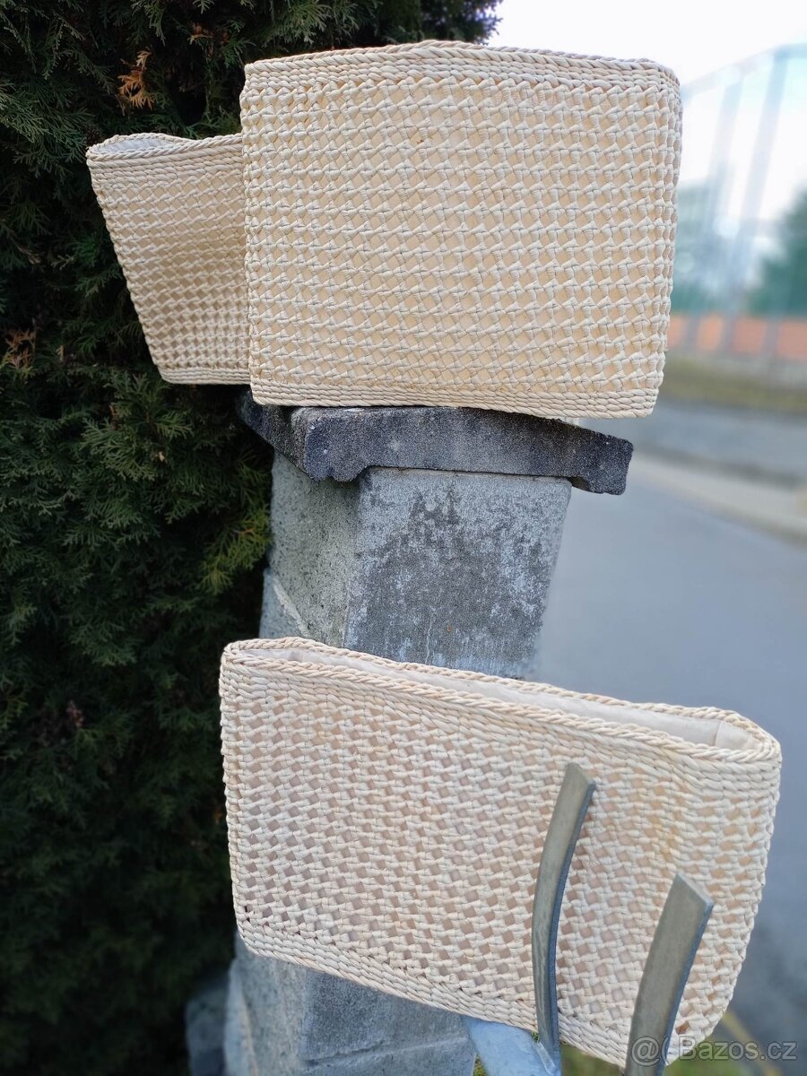 VÝPRODEJOVÁ AKCEŮLOŽNÉ BOXY PŘÍRODNÍ,MACRAMÉ ZÁVĚSY