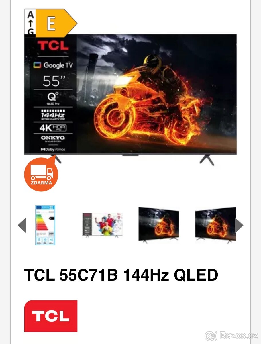 TCL 55C71B 144Hz QLED