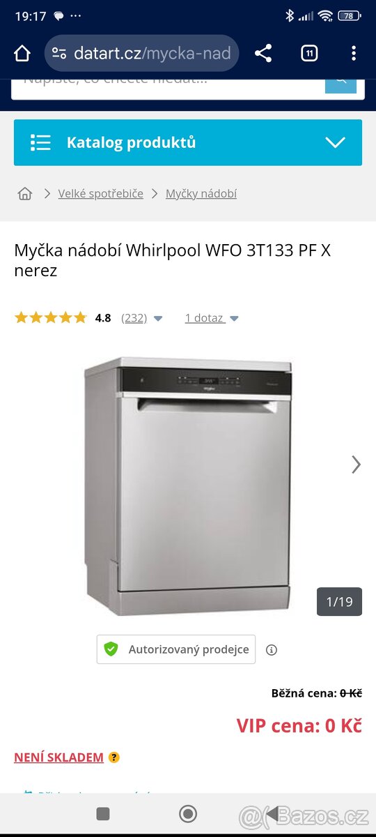 Myčka nádobí Whirlpool