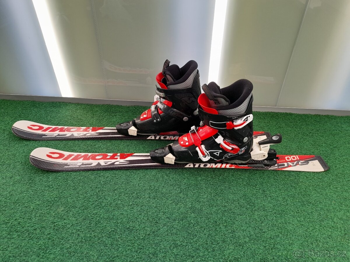 Lyžařský set - lyže Atomic Race 100 cm + přesķáče Nordica