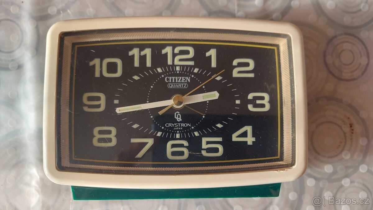 budík Citizen Crystron Japan, 1975-80,