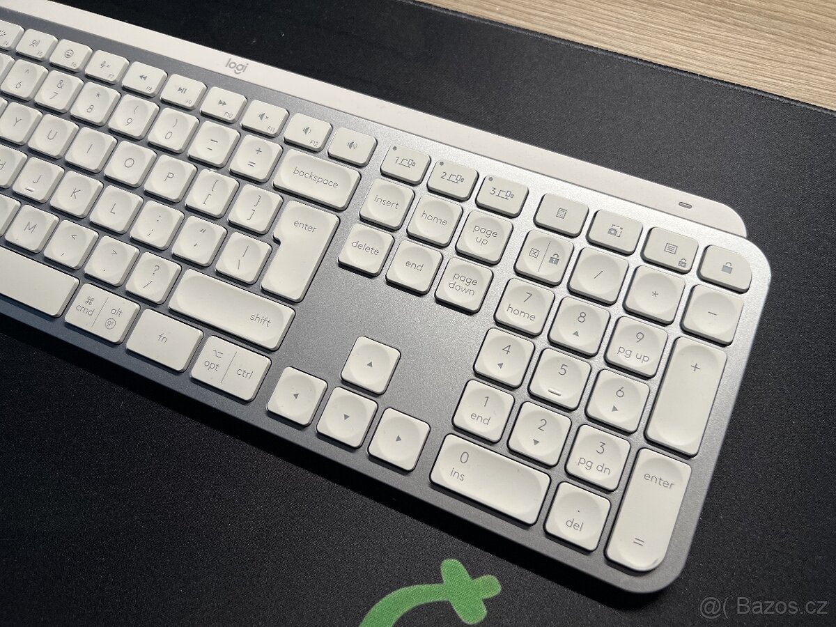 Predám klávesnicu Logitech MX Keys S Mac, biela, ENG-intl.