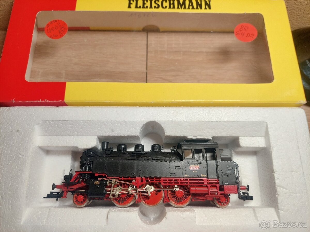 H0 Fleischmann Parní lokomotiva ČSD 365.4 s obalem