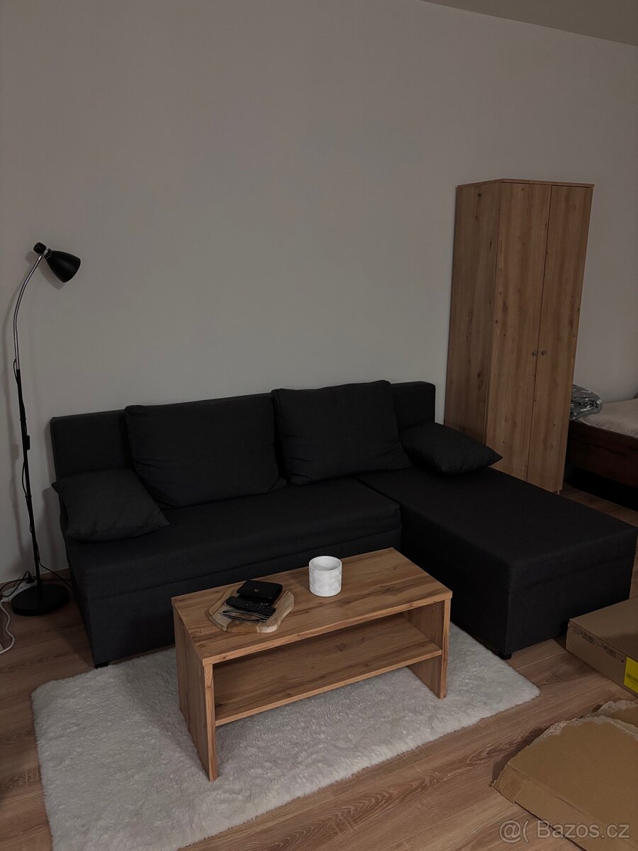 Černo-šedá sedací souprava/gauč