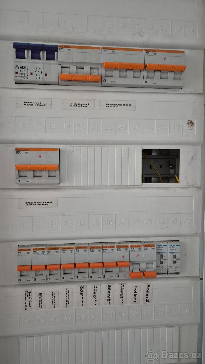 Elektricky rozvadec jistice