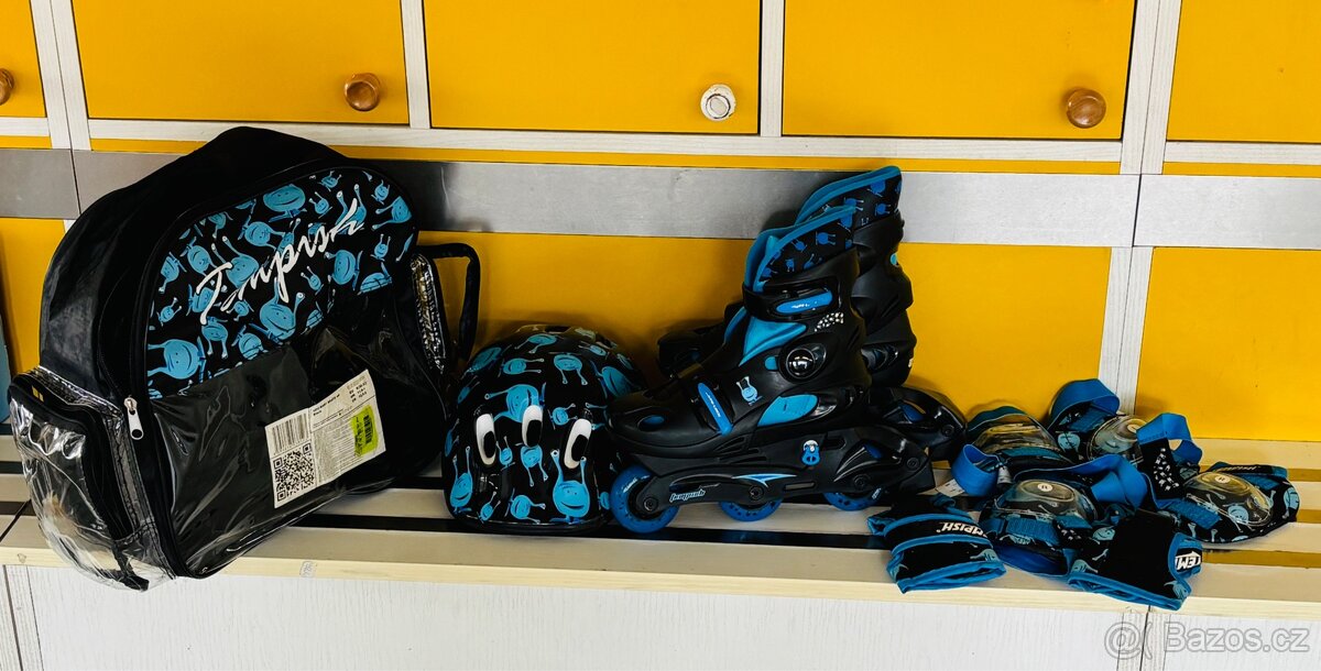 inline brusle Tempish (30-33 EU) + helma, chrániče, batoh