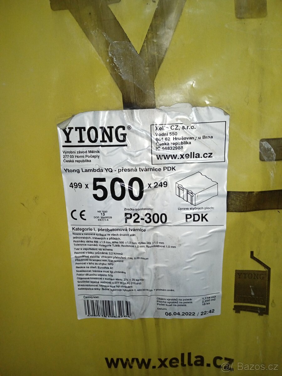 Tvárnice Ytong Lambda YQ 500 P2-300 PDK