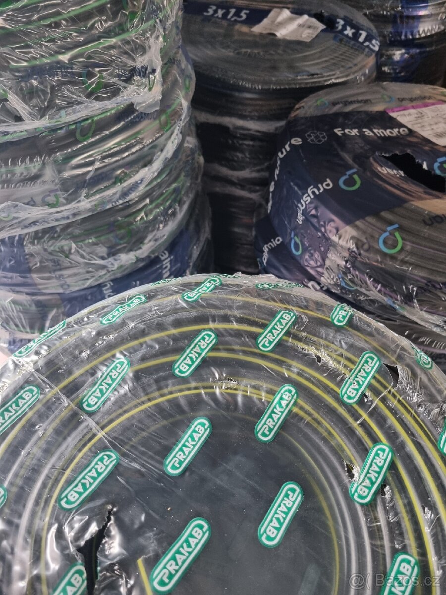 Kabel CYKY 3x1,5/ 3x2,5/ 5x1,5/ 5x2,5 balíky 100m