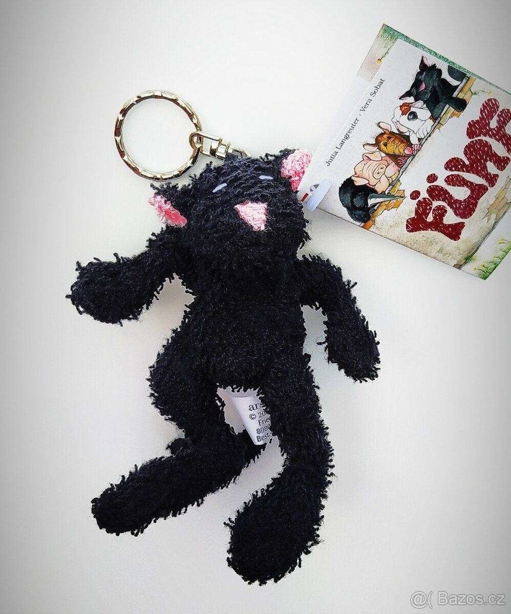 Nový plyšový přívěšek - klíčenka - black cat
