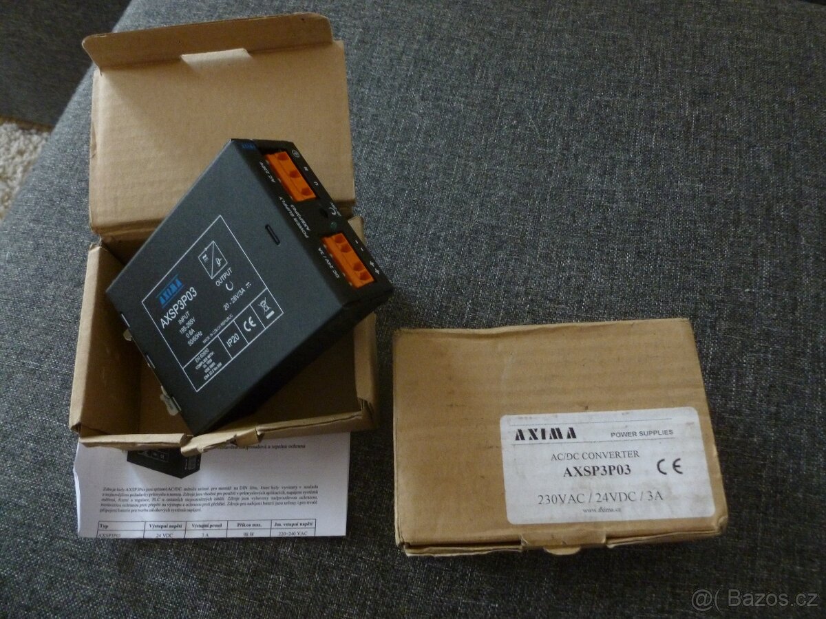 Zdroj AXIMA AXSP3P03 230VAC / 24VDC 3A - 2 ks