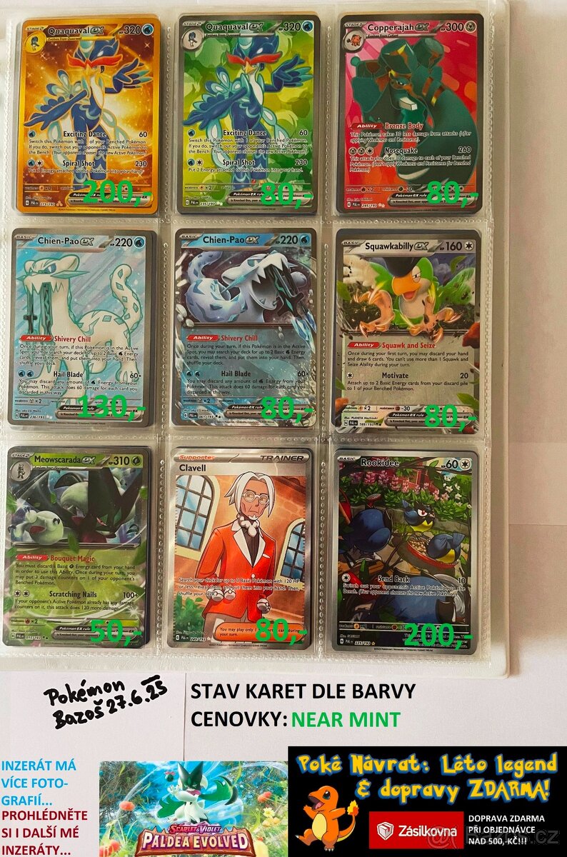 KUSOVÉ KARTY TCG POKÉMON (ORIGINÁL KARTY) (2)