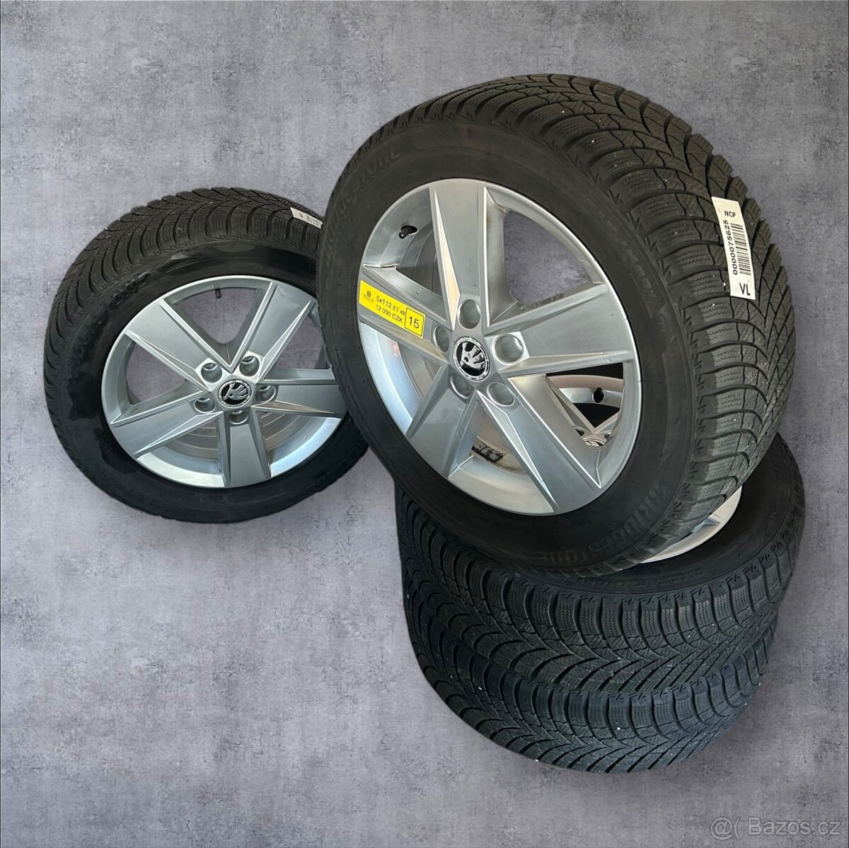Originální alu kola Škoda 5x112 + zimní 205/55r16