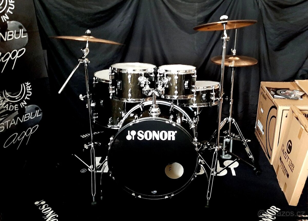 Prodám nové bicí Sonor AQX stage- komplet, zár.2roky 