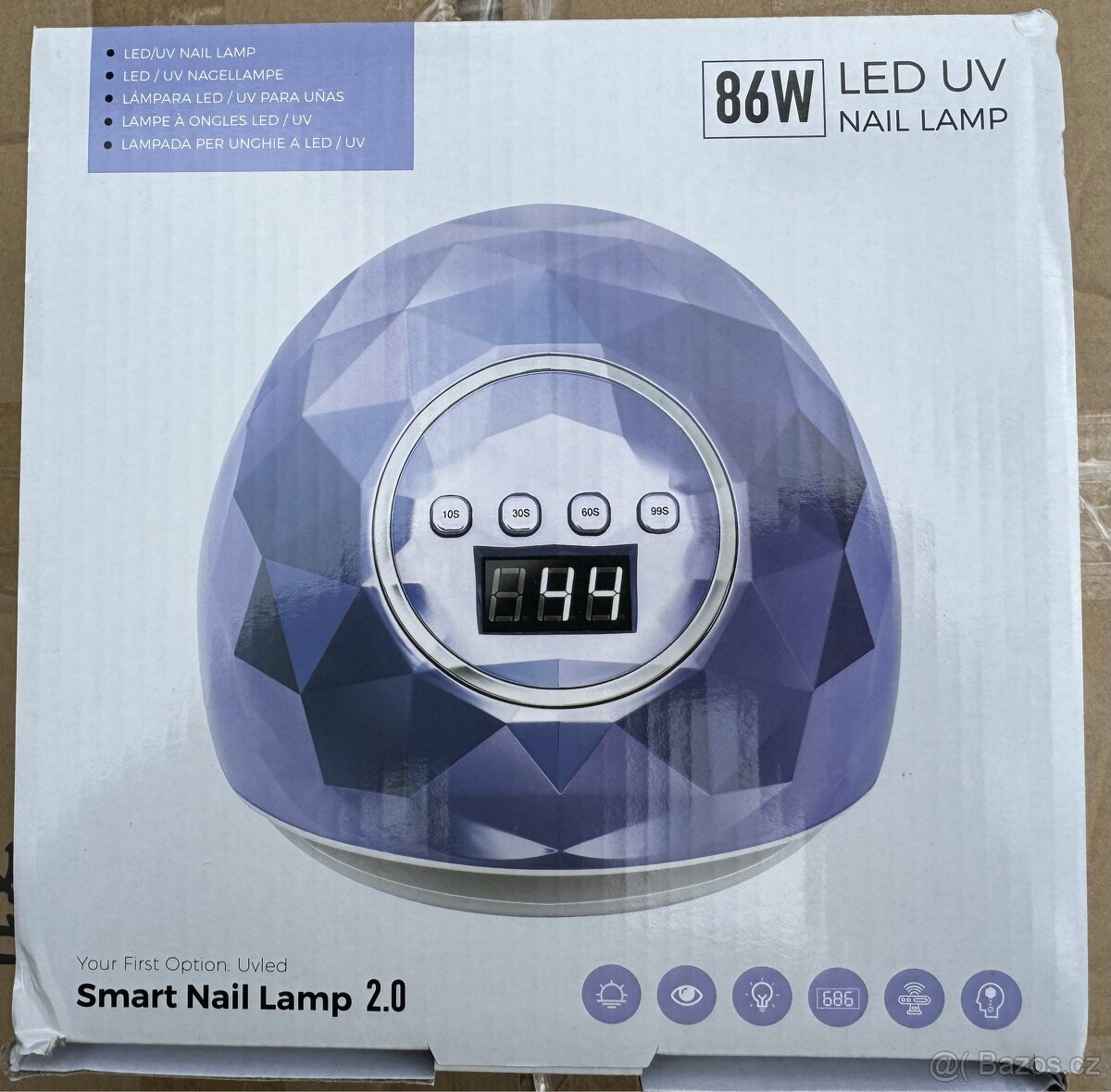 LAMPA NA NEHTY UV LED 86W MANIKÚRA,GELY,HYBRIDY,RŮŽOVÁ