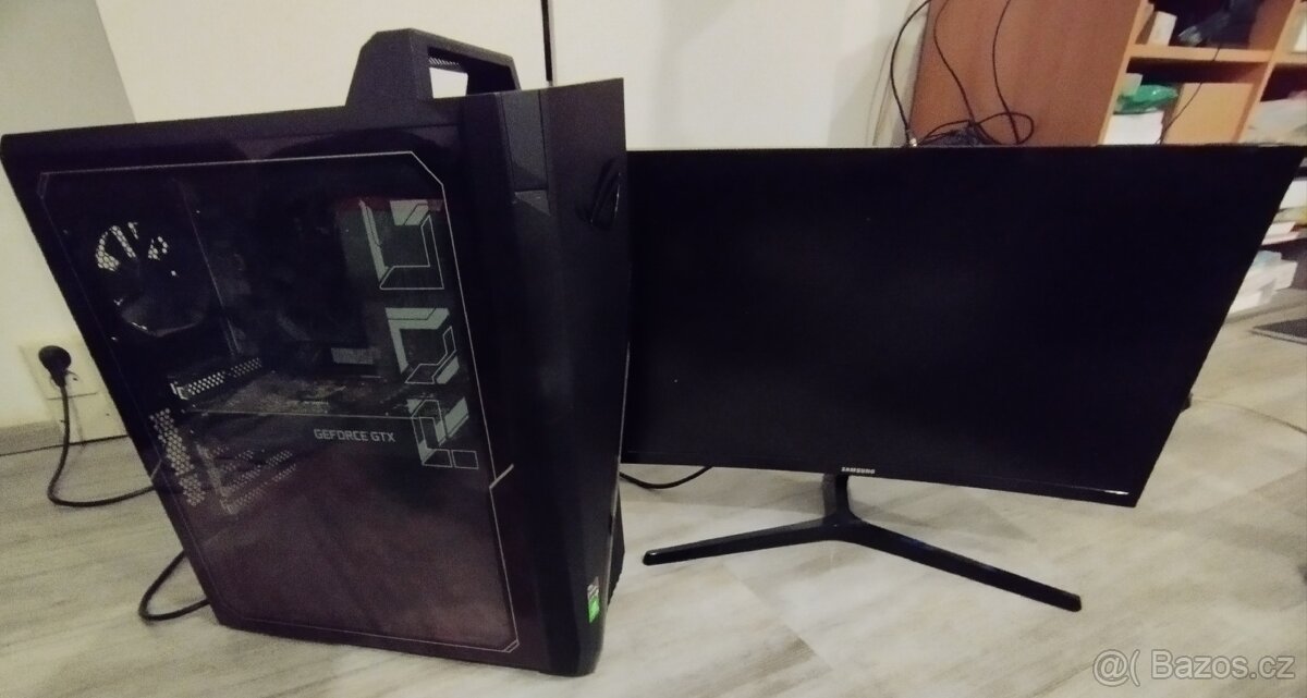 Herní PC+ herní prohnutý monitor 144Hz Samsung 24"