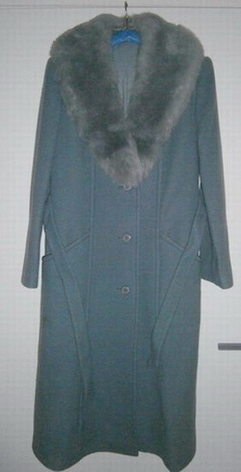 Flaušový kabát s kožešinou