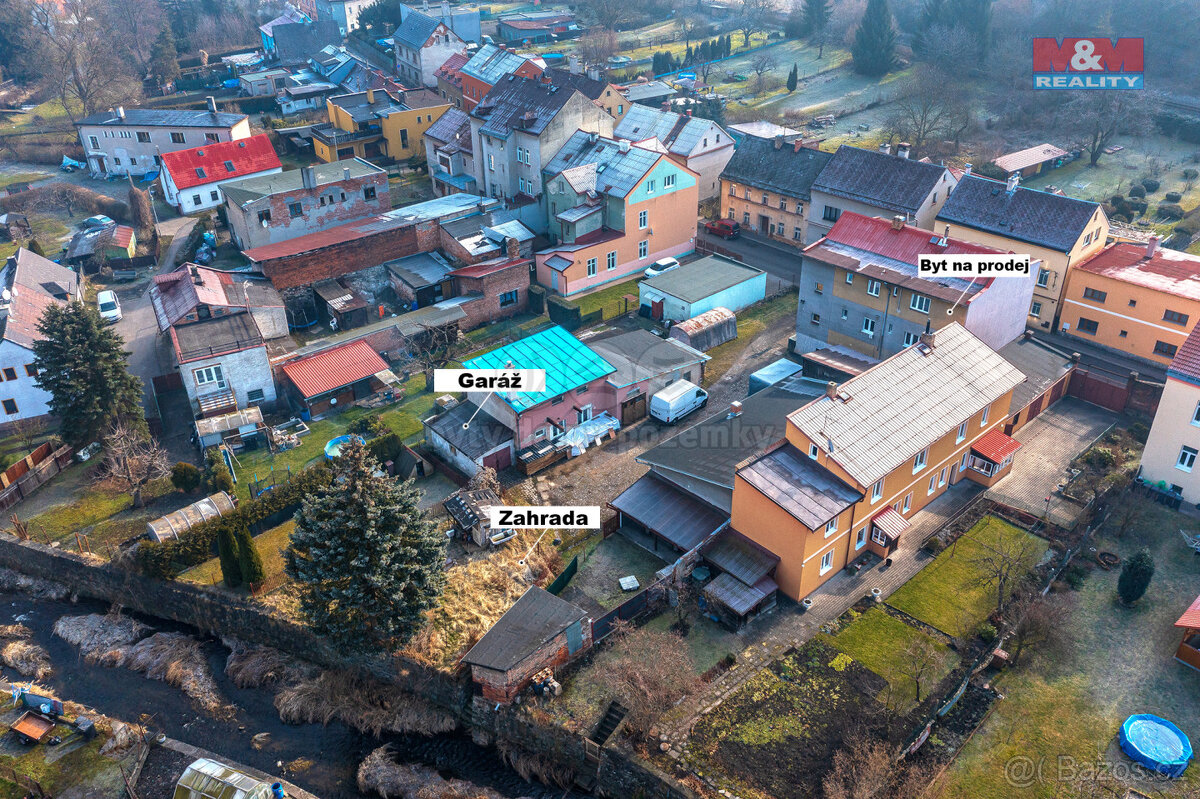 Prodej byt 2+1, 85 m², zahrada, garáž, Benešov nad Ploučnicí