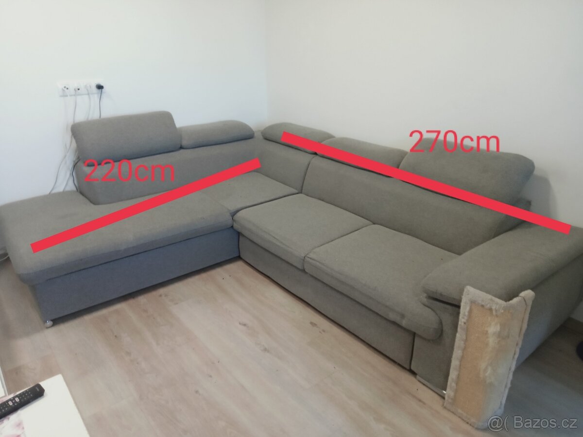 Rozkládací sedačka s úložným prostorem